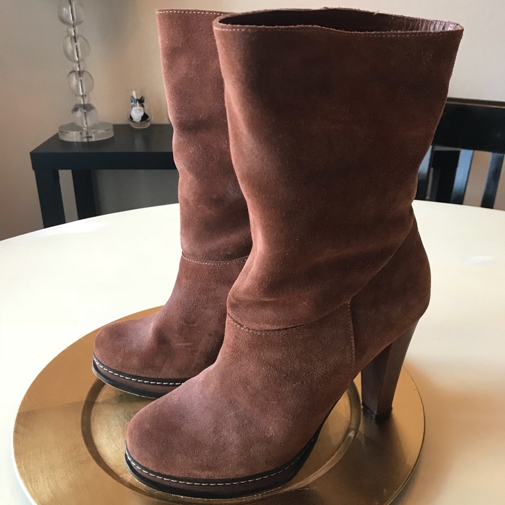 Cognac Cole Haan Suede Boots
